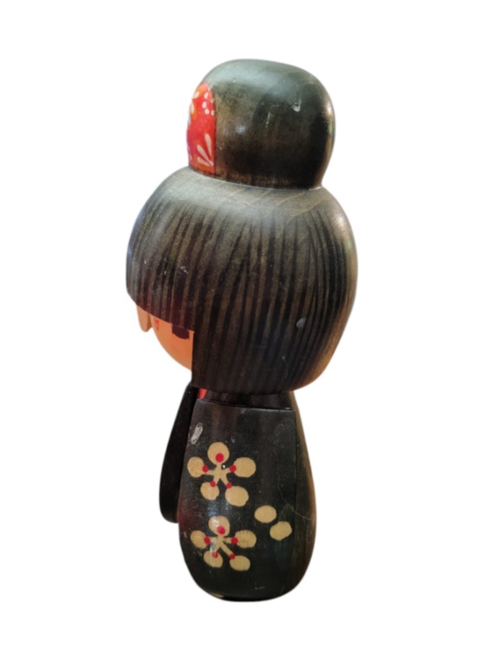Japanese Wooden KOKESHI Doll Vintage KIMONO Cute Signed - Picture 6 of 8